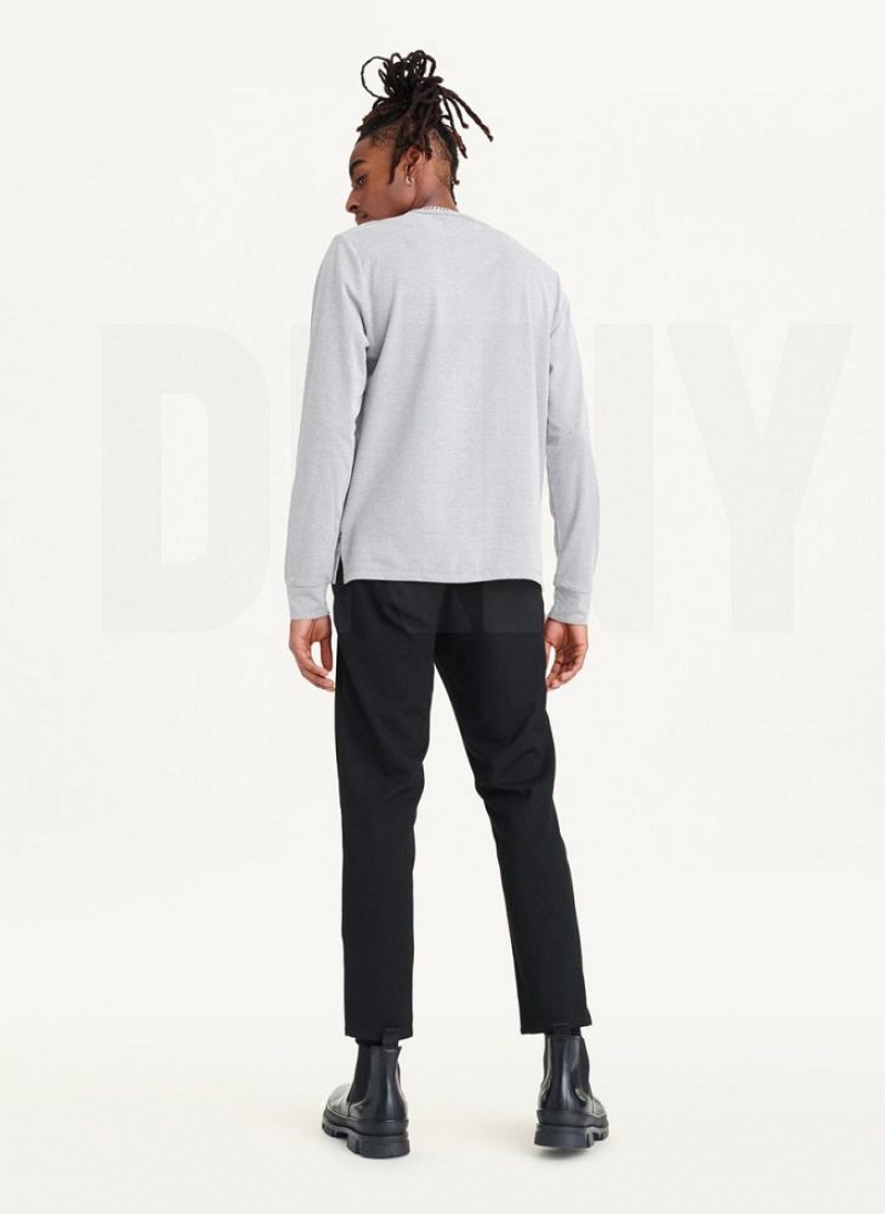 Φούτερ DKNY Baselayer Henley ανδρικα γκρι | Greece_D1311