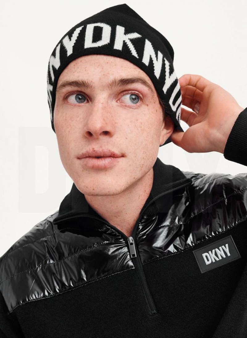 Σκουφακι DKNY Brim Logo ανδρικα μαυρα | Greece_D1122