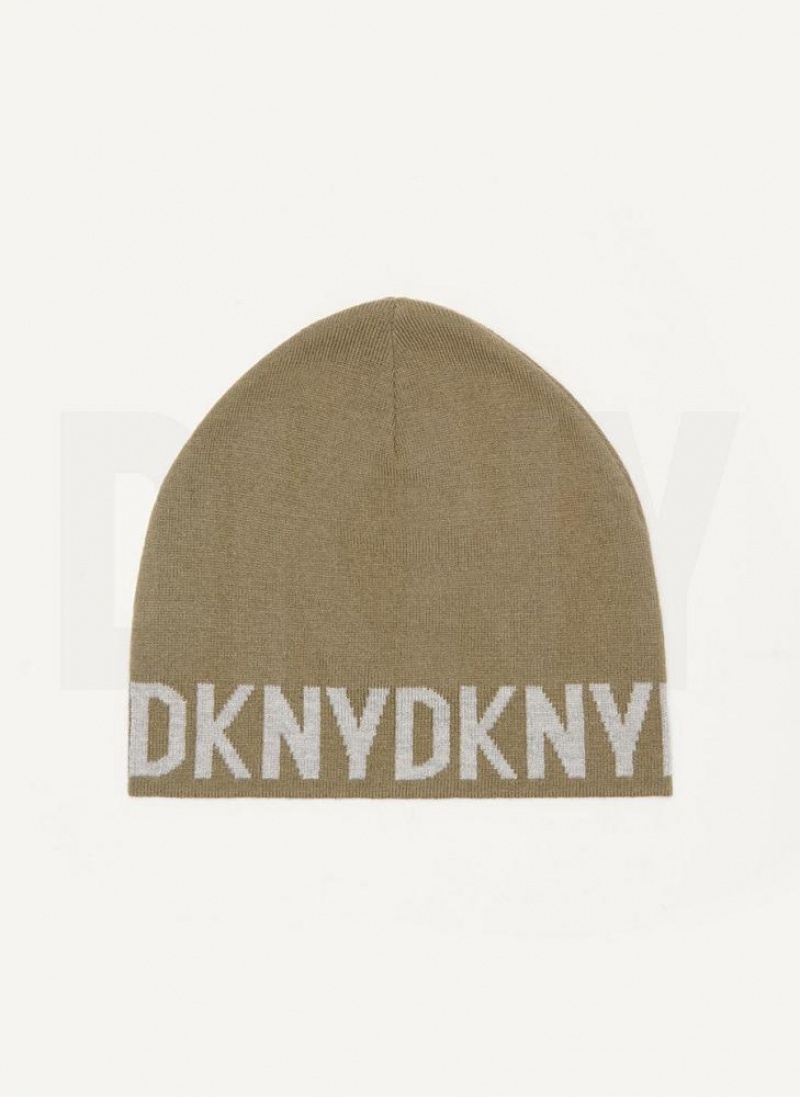 Σκουφακι DKNY Brim Logo ανδρικα Ελιά | Greece_D1636