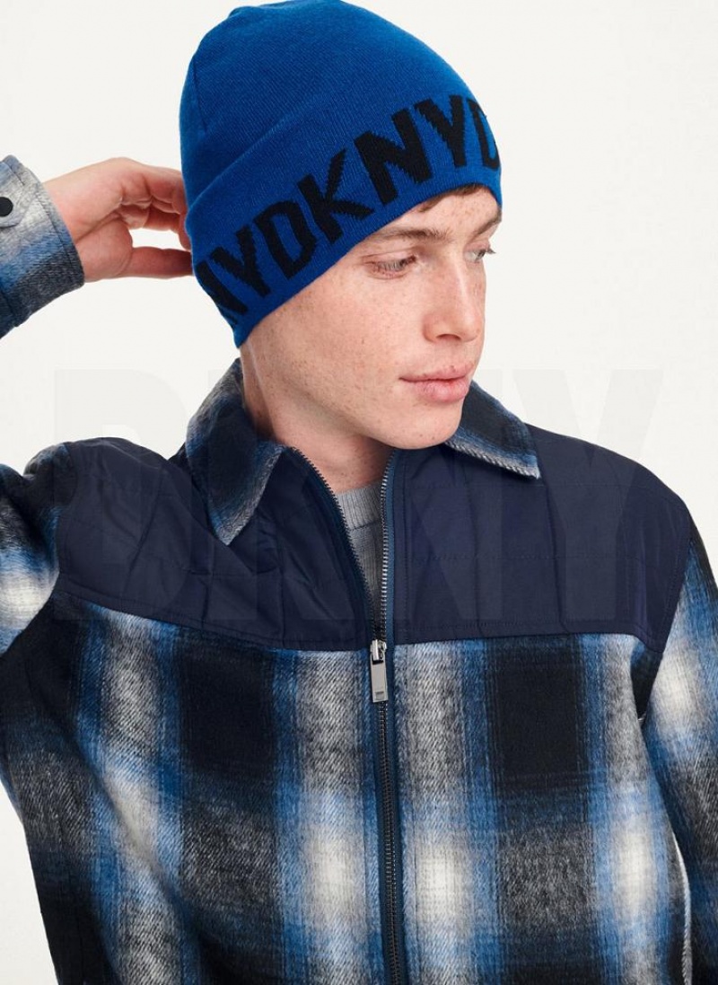 Σκουφακι DKNY Brim Logo ανδρικα βαθυ μπλε | Greece_D1123