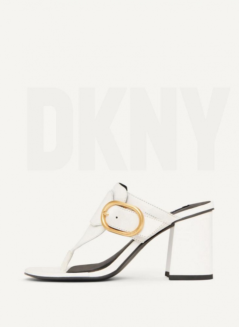 Τακούνια DKNY Buckled γυναικεια ασπρα | Greece_D0140