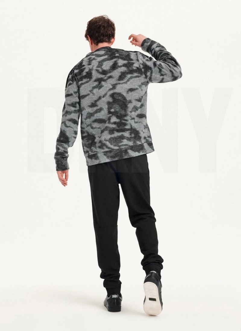 Φούτερ DKNY Camo Crewneck ανδρικα μαυρα Πολύχρωμο | Greece_D0650