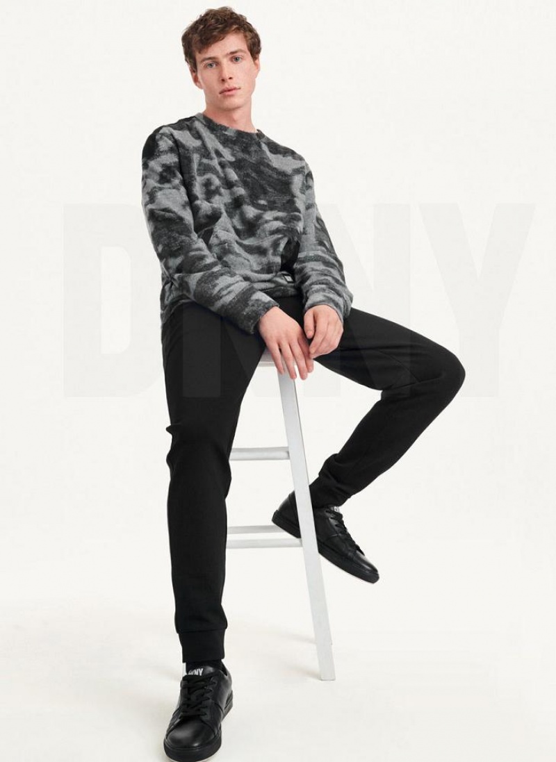 Φούτερ DKNY Camo Crewneck ανδρικα μαυρα Πολύχρωμο | Greece_D0650