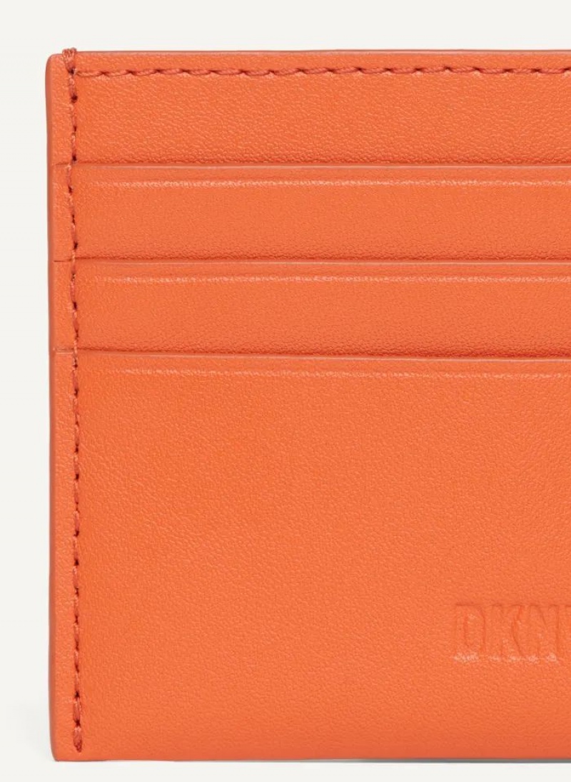 πορτοφολια DKNY Card Case ανδρικα πορτοκαλι | Greece_D1789