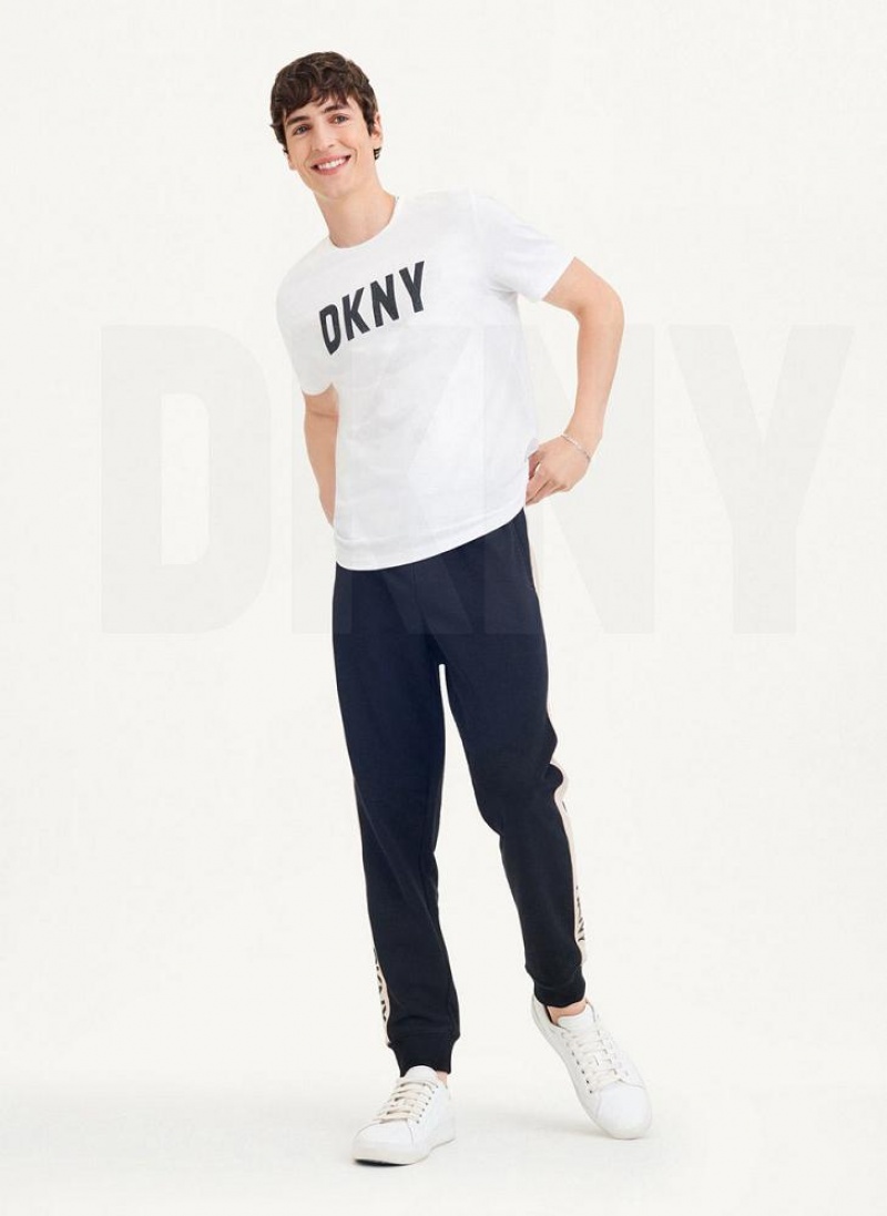 μπλουζακια DKNY Clean Front Logo ανδρικα ασπρα | Greece_D0955