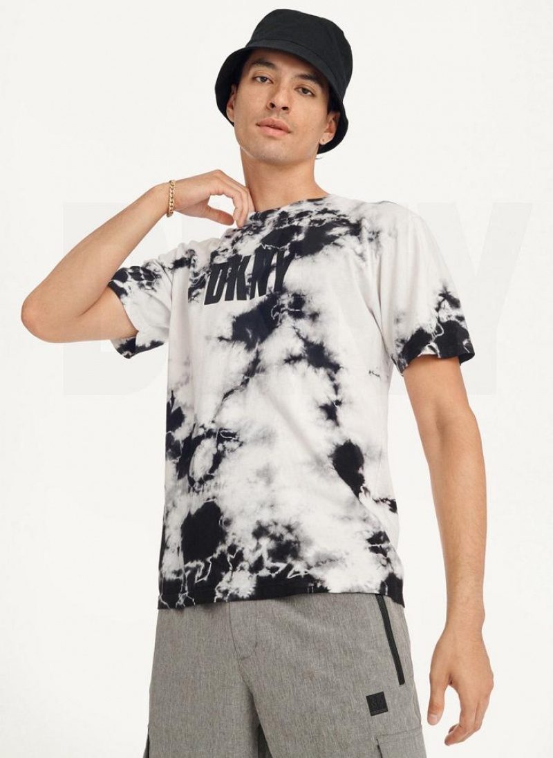 μπλουζακια DKNY Cloud Wash Logo ανδρικα μαυρα | Greece_D0404