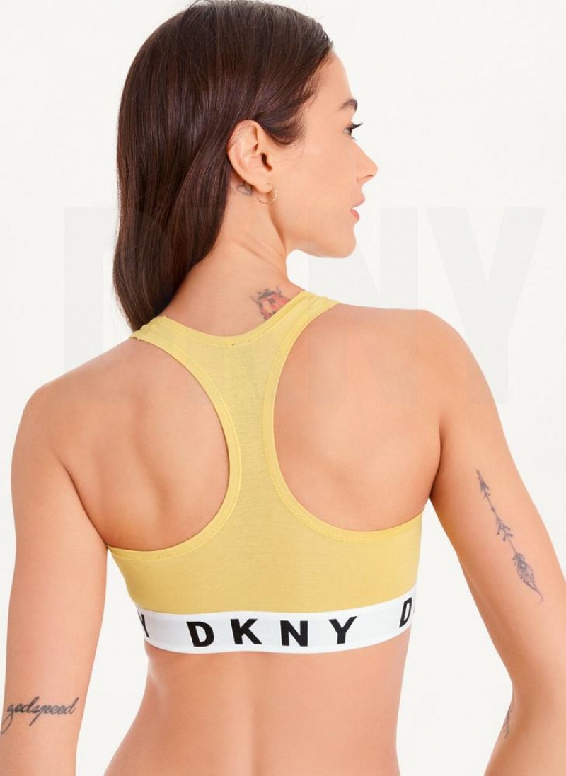 Σουτιέν DKNY Cozy Boyfriend Racerback γυναικεια κίτρινα | Greece_D0834