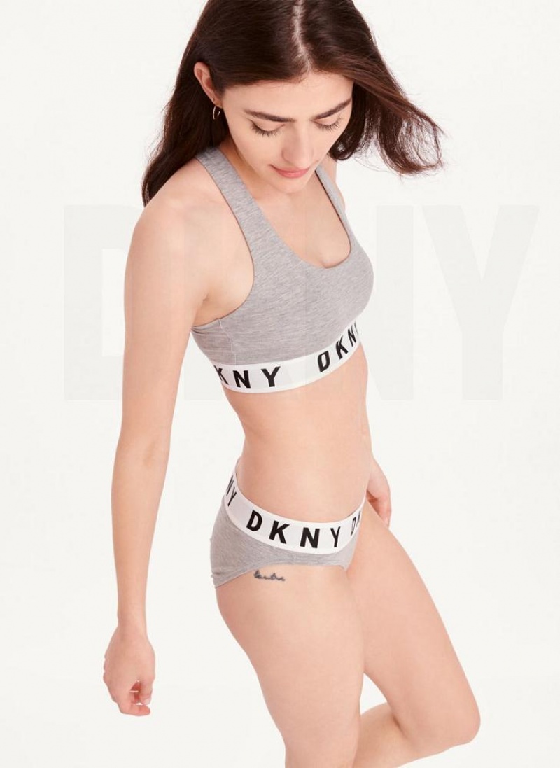 Σουτιέν DKNY Cozy Boyfriend Racerback γυναικεια γκρι | Greece_D0316