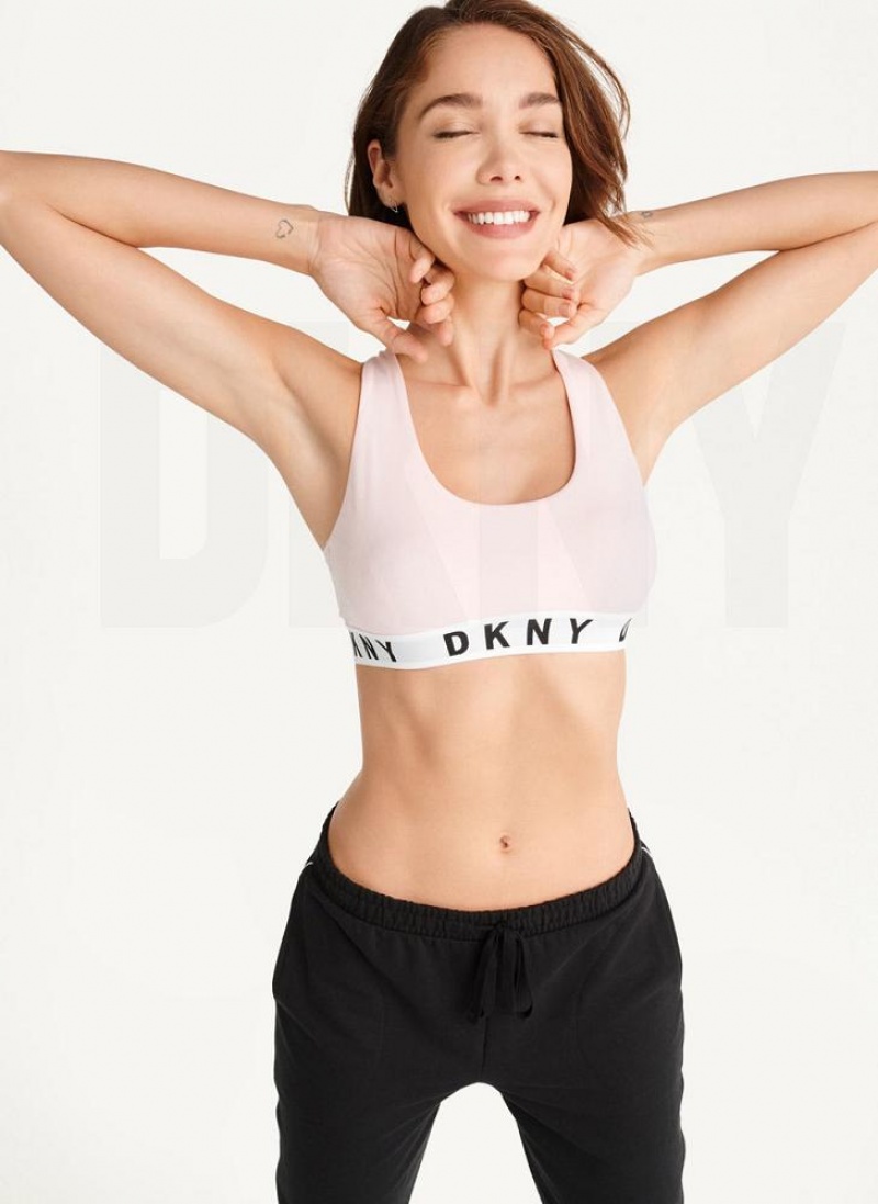 Σουτιέν DKNY Cozy Boyfriend Racerback γυναικεια κρέμα | Greece_D1103