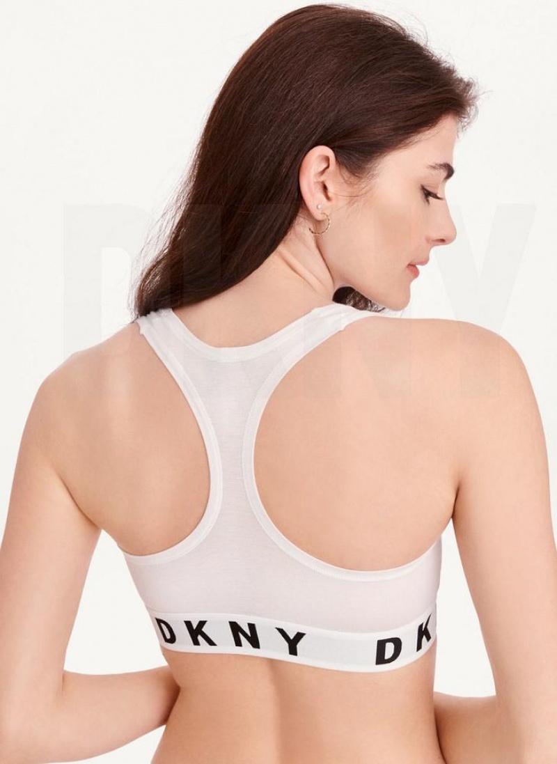 Σουτιέν DKNY Cozy Boyfriend Racerback γυναικεια ασπρα μαυρα | Greece_D0833