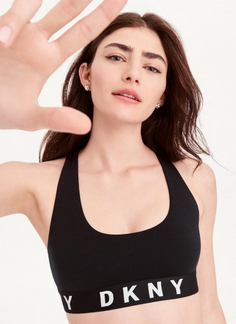 Σουτιέν DKNY Cozy Boyfriend Racerback γυναικεια μαυρα ασπρα | Greece_D0232