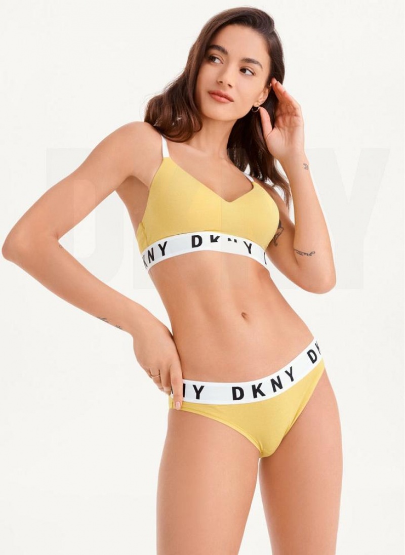 κιλότο DKNY Cozy Boyfriend Μπικίνι γυναικεια κίτρινα | Greece_D0307