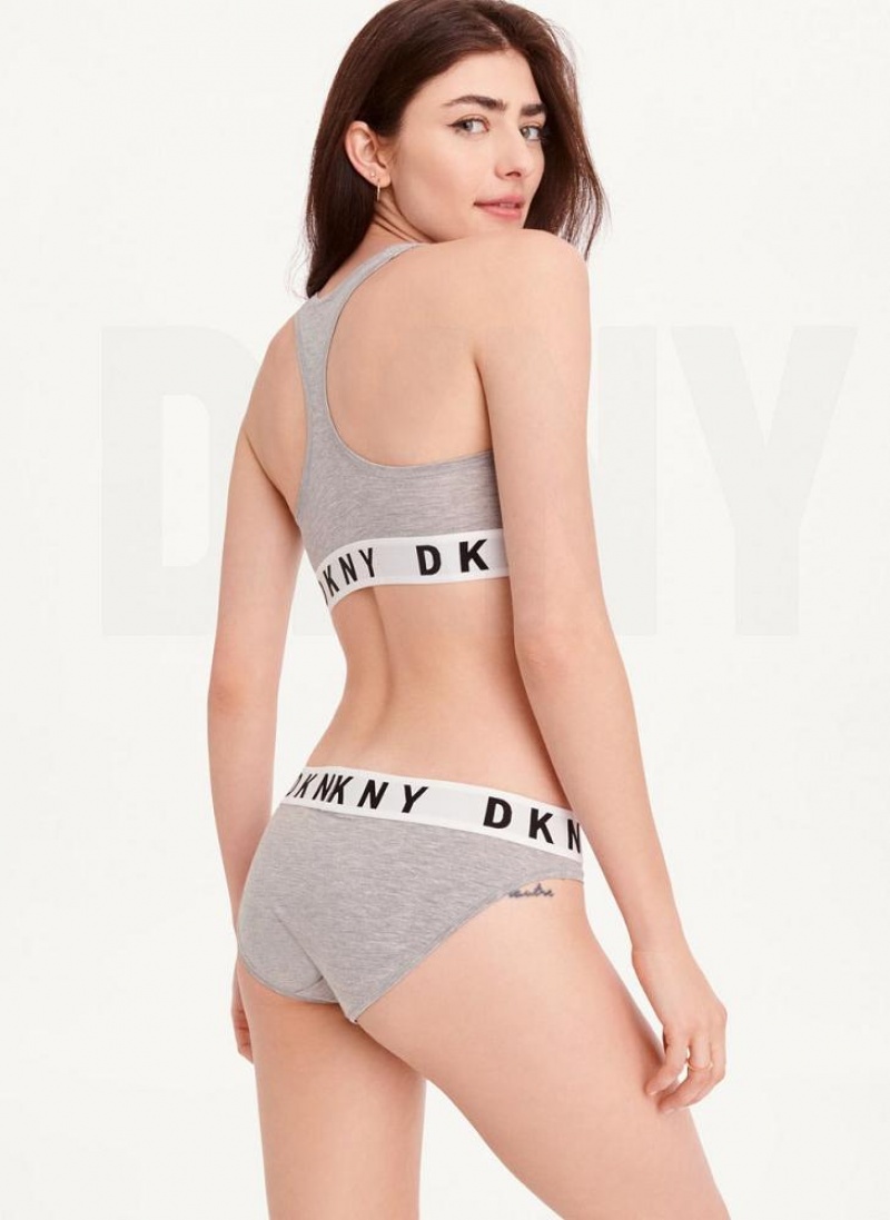 κιλότο DKNY Cozy Boyfriend Μπικίνι γυναικεια γκρι | Greece_D0432