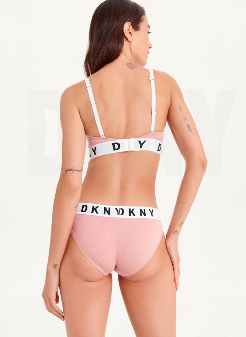 κιλότο DKNY Cozy Boyfriend Μπικίνι γυναικεια ροζ | Greece_D1426