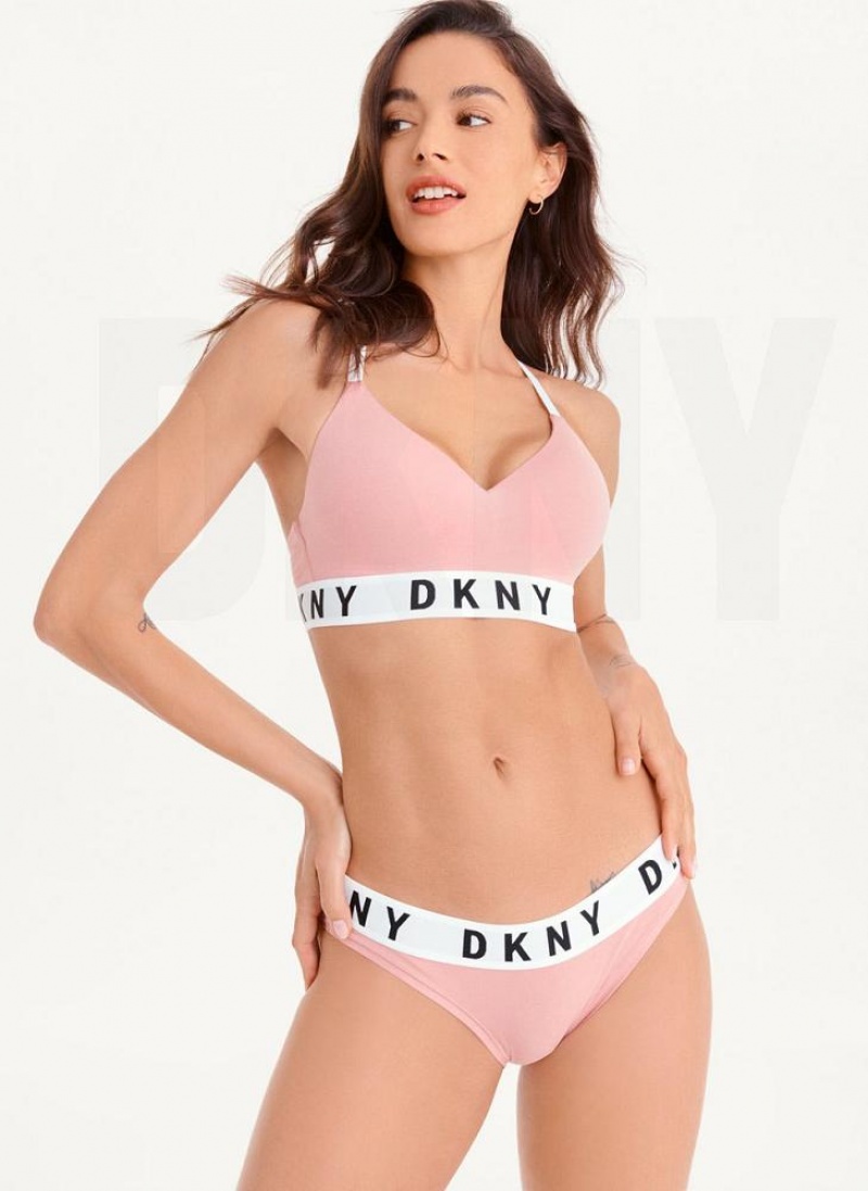 κιλότο DKNY Cozy Boyfriend Μπικίνι γυναικεια ροζ | Greece_D1426