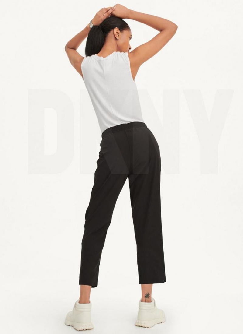 Παντελονι DKNY Cropped Cigarette γυναικεια μαυρα | Greece_D1324