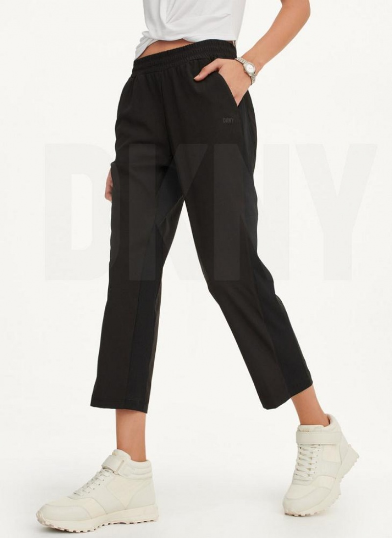 Παντελονι DKNY Cropped Cigarette γυναικεια μαυρα | Greece_D1324