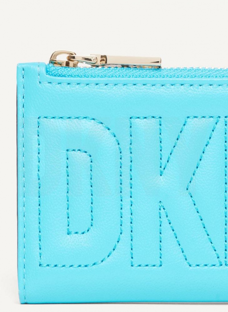 πορτοφολια DKNY Elsa Bifold Card Holder γυναικεια μπλε | Greece_D0220