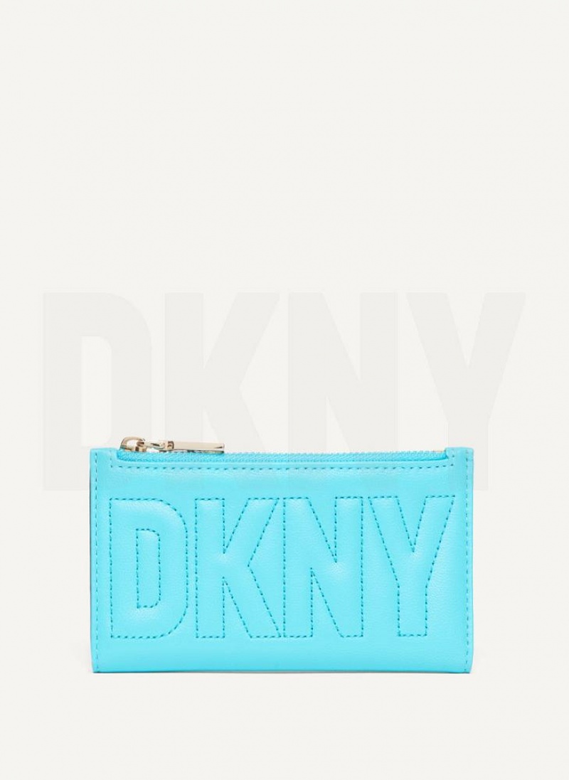 πορτοφολια DKNY Elsa Bifold Card Holder γυναικεια μπλε | Greece_D0220