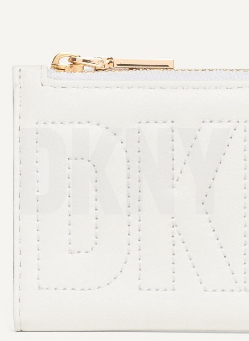 πορτοφολια DKNY Elsa Bifold Card Holder γυναικεια ασπρα | Greece_D1557