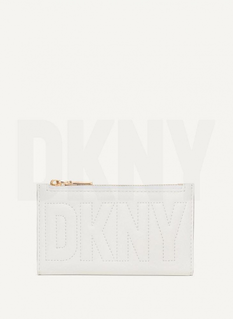 πορτοφολια DKNY Elsa Bifold Card Holder γυναικεια ασπρα | Greece_D1557