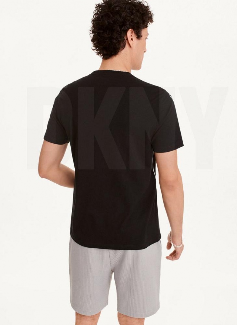 μπλουζακια DKNY Exploded Logo Outline ανδρικα μαυρα | Greece_D0287