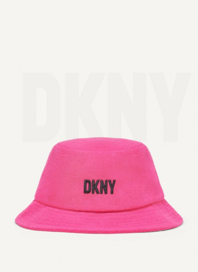 καπελα DKNY French Terry Bucket γυναικεια ροζ | Greece_D0853