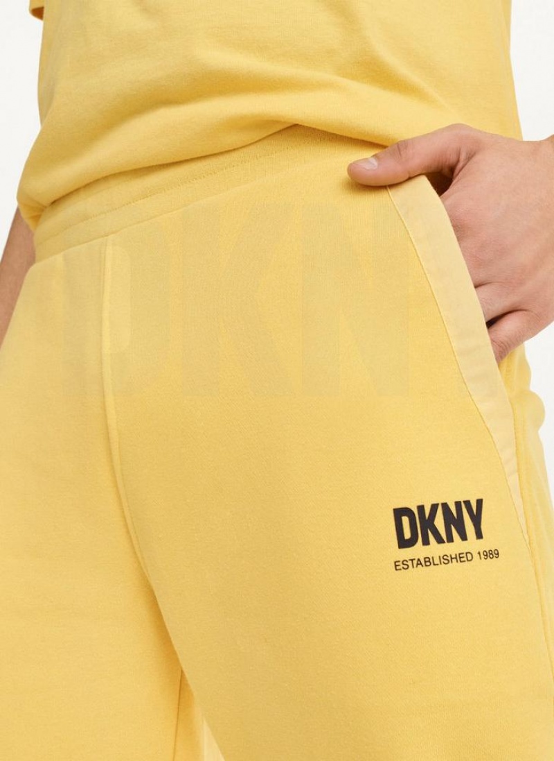 Παντελονι DKNY French Terry ανδρικα κίτρινα | Greece_D0258