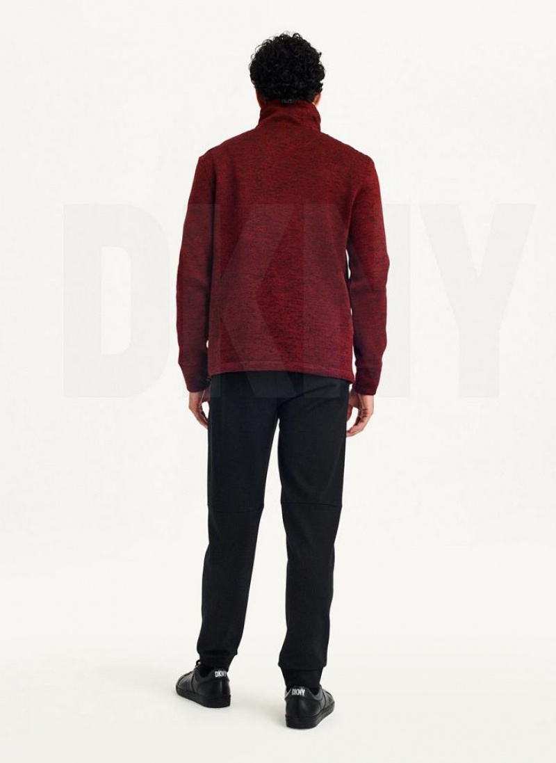 Φούτερ DKNY Funnel Neck Pullover ανδρικα κοκκινα | Greece_D1220