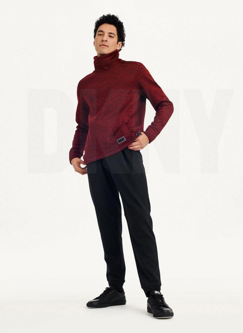 Φούτερ DKNY Funnel Neck Pullover ανδρικα κοκκινα | Greece_D1220