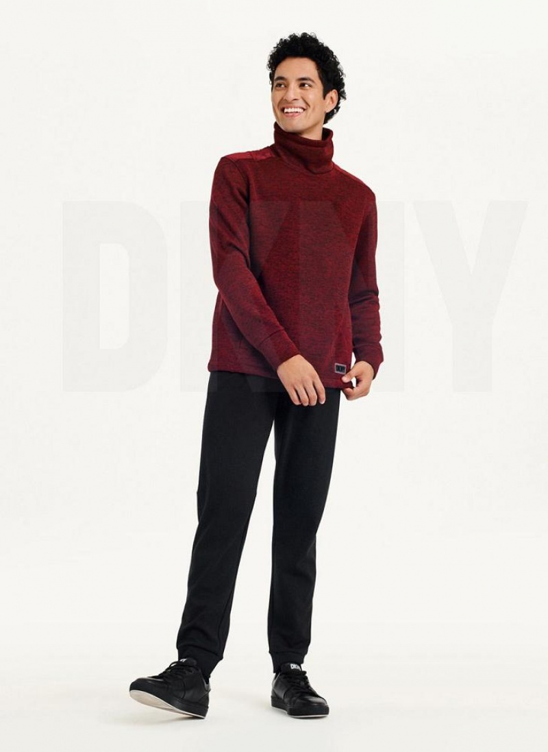 Φούτερ DKNY Funnel Neck Pullover ανδρικα κοκκινα | Greece_D1220