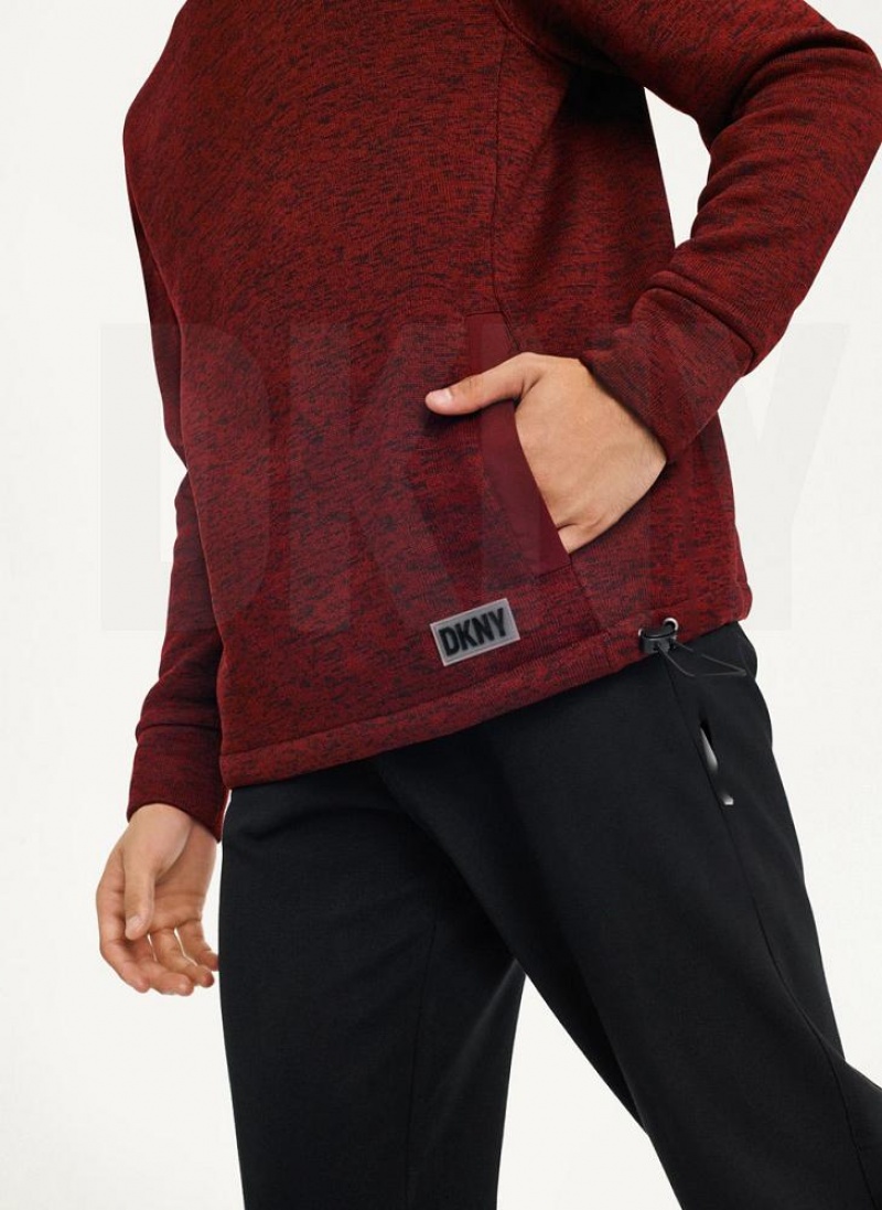 Φούτερ DKNY Funnel Neck Pullover ανδρικα κοκκινα | Greece_D1220