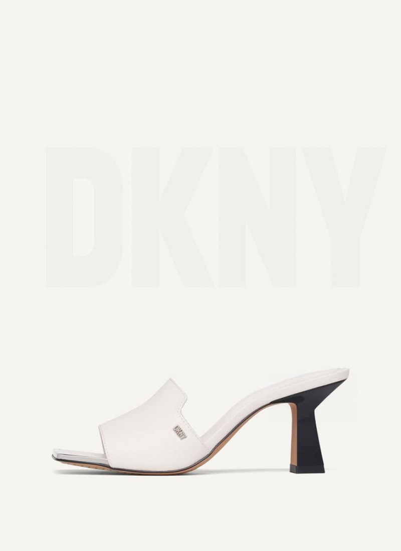 Τακούνια DKNY Kailyned Mule γυναικεια ασπρα | Greece_D1570