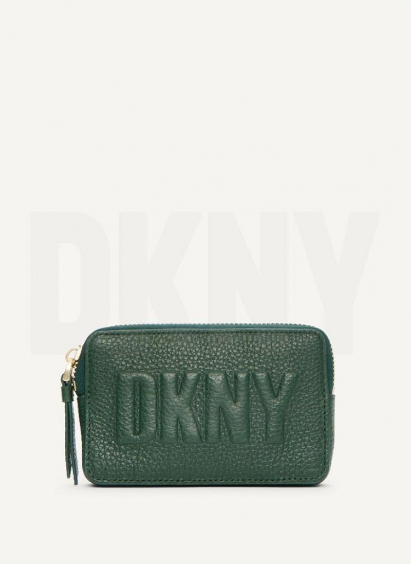 πορτοφολια DKNY Keyfob Cardcase Raised Logo γυναικεια πρασινο | Greece_D0138