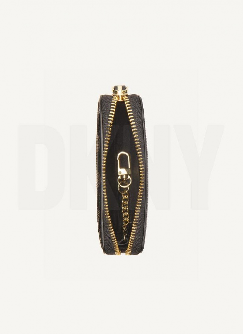 πορτοφολια DKNY Keyfob Cardcase - Logo Pvc γυναικεια μαυρα | Greece_D0822