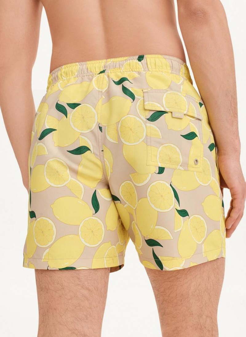 Σορτσ DKNY Lemon Print Swims ανδρικα λεμόνι | Greece_D1522