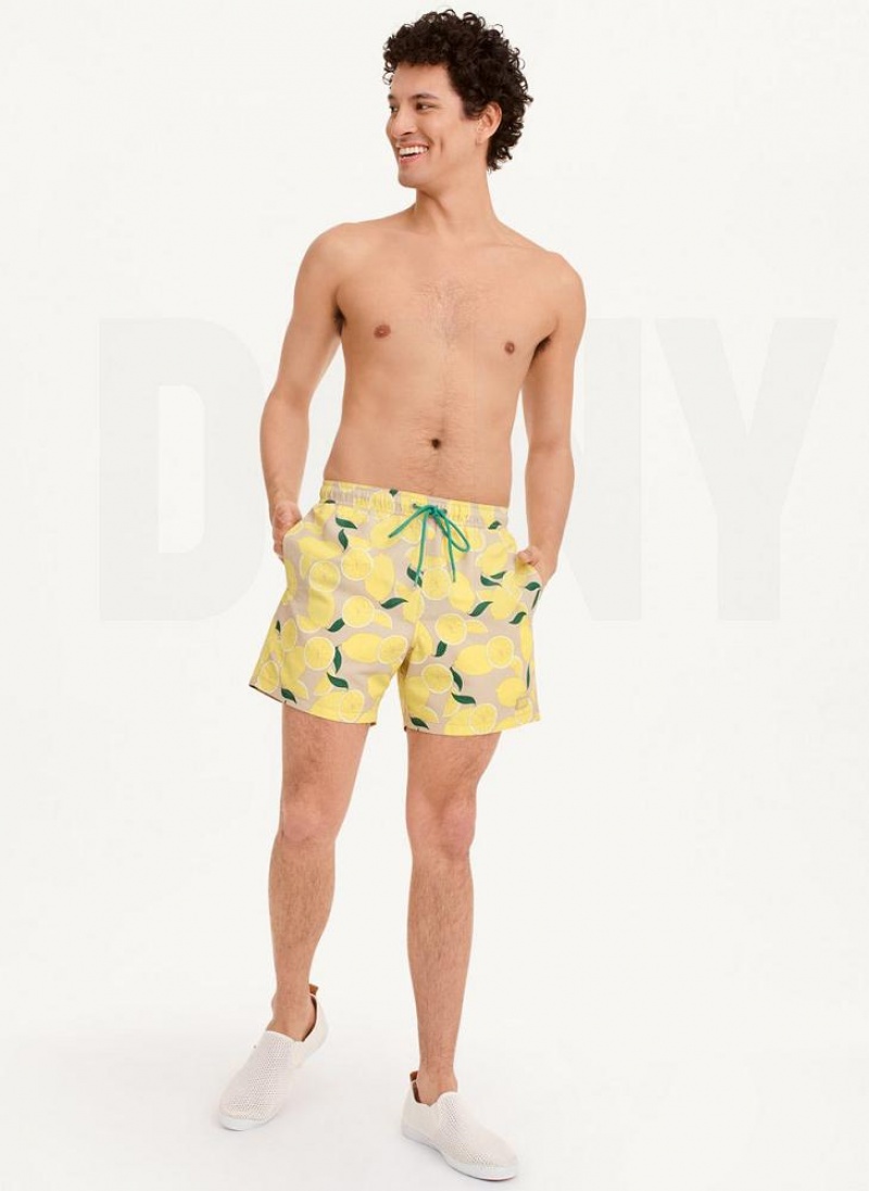 Σορτσ DKNY Lemon Print Swims ανδρικα λεμόνι | Greece_D1522