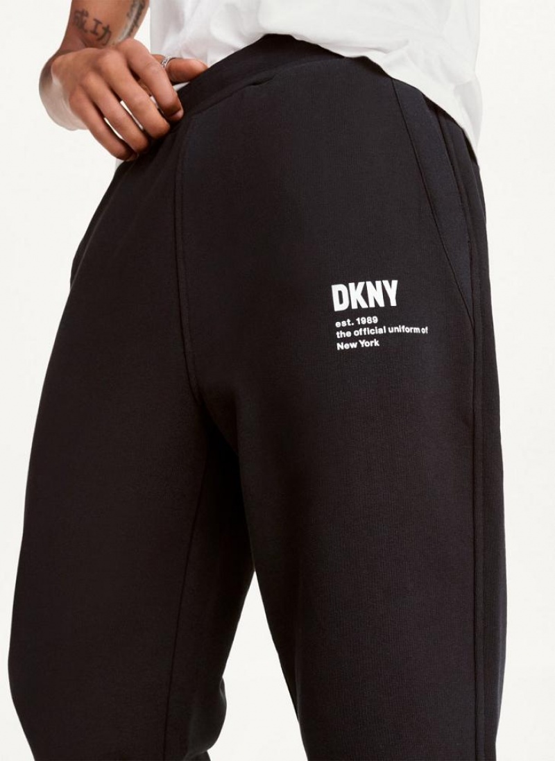 Παντελονι DKNY Logo ανδρικα μαυρα | Greece_D0478