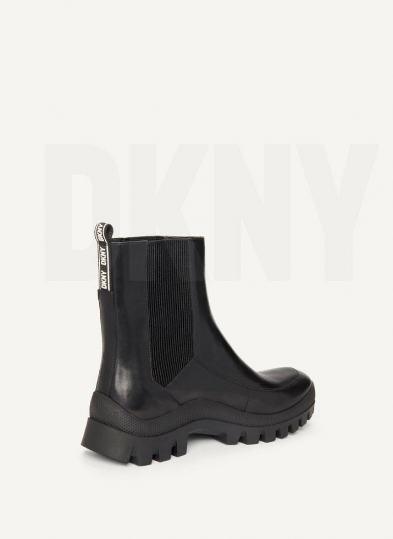 Μποτεσ DKNY Lug Sole Chelsea γυναικεια μαυρα | Greece_D0431