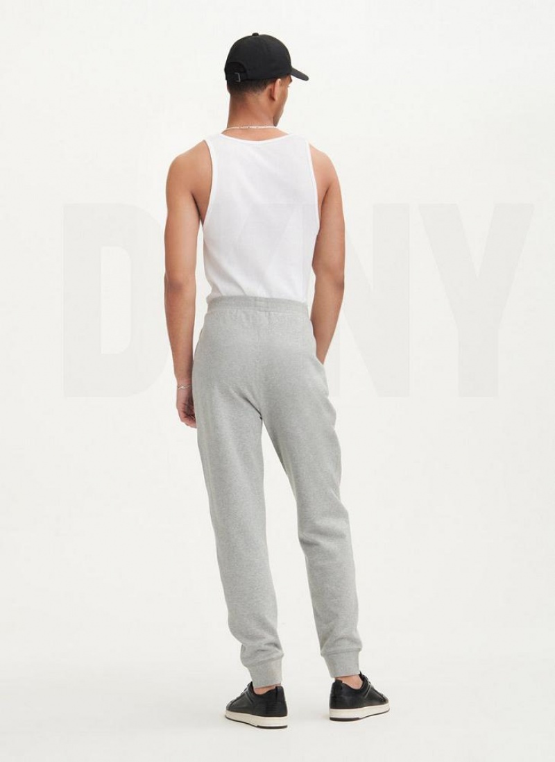 Παντελονι DKNY Mesh Pocket Logo ανδρικα γκρι | Greece_D0930