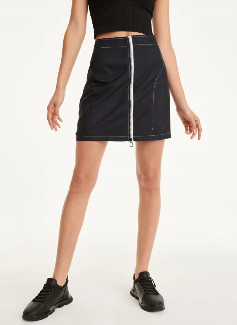 φουστεσ DKNY Mini Rip-Stop With Jersey Lining γυναικεια μαυρα | Greece_D1662