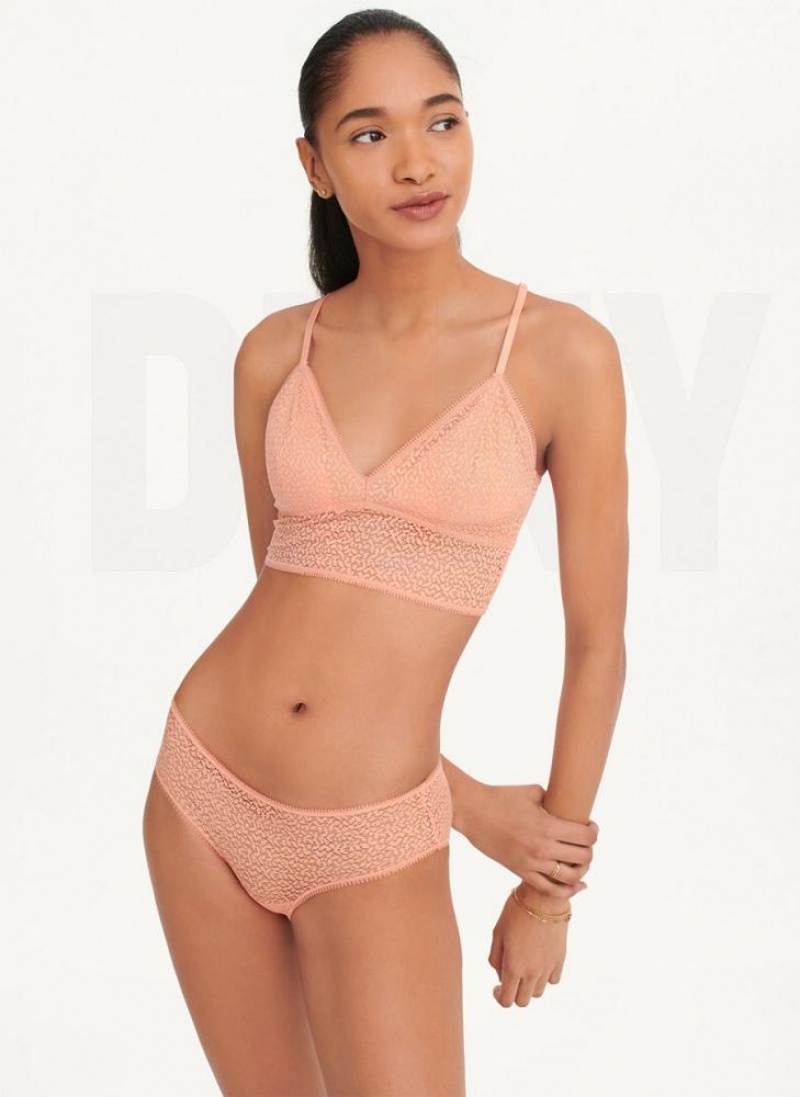 Σουτιέν DKNY Modern δαντελα Longline Racerback γυναικεια ροζ | Greece_D0848