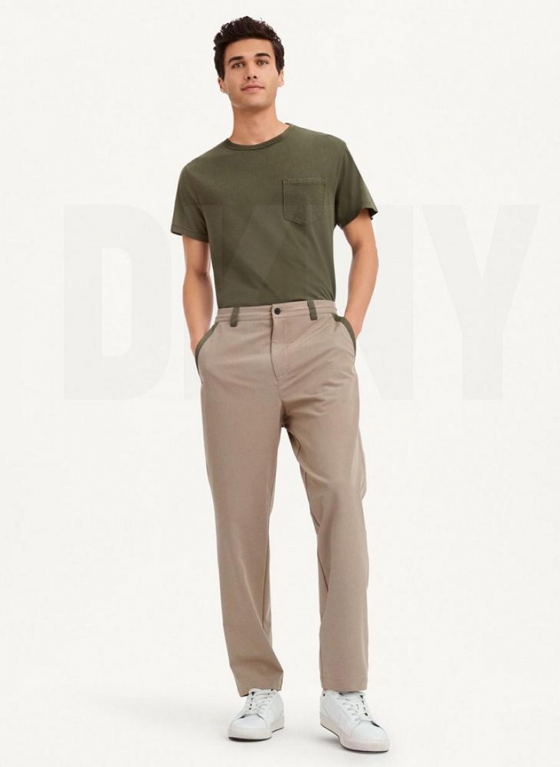 Παντελονι DKNY Olive Trim Elastic waist ανδρικα Χακί | Greece_D0861