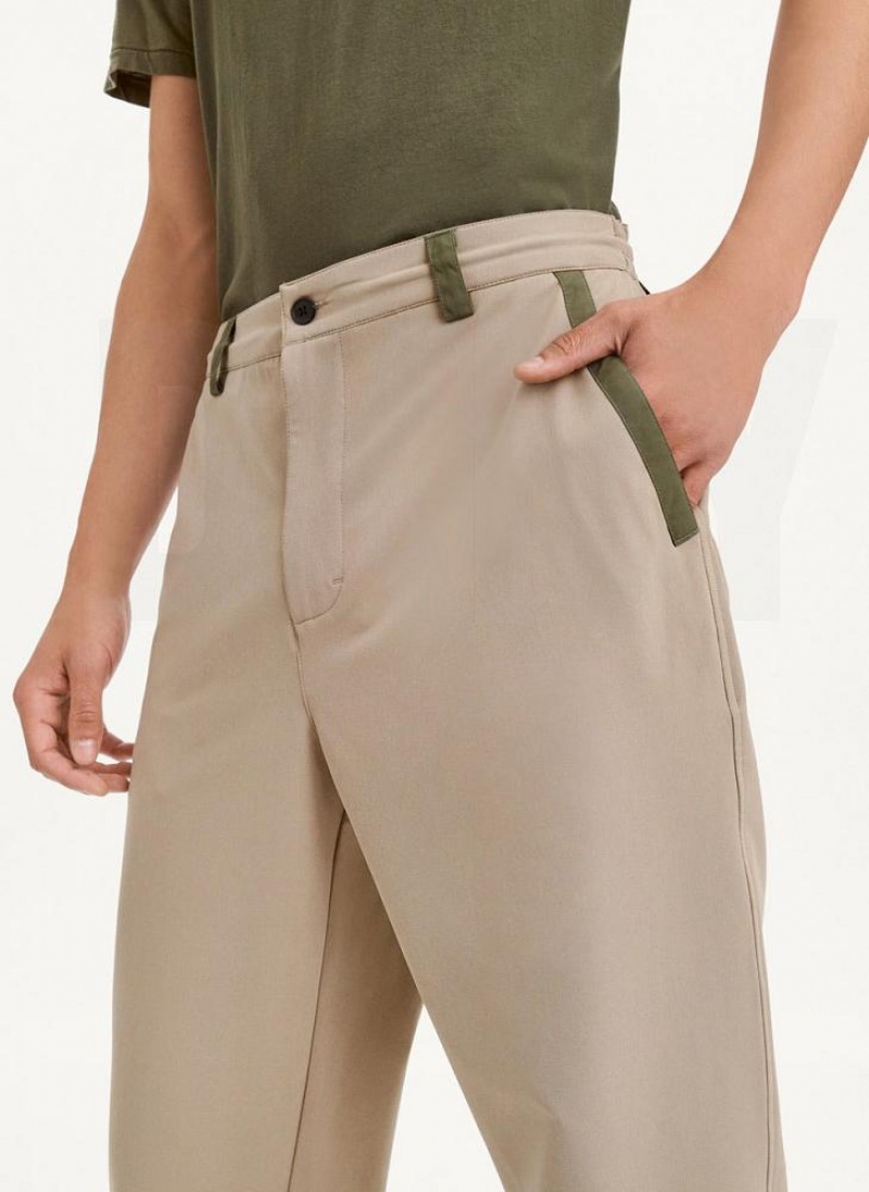 Παντελονι DKNY Olive Trim Elastic waist ανδρικα Χακί | Greece_D0861