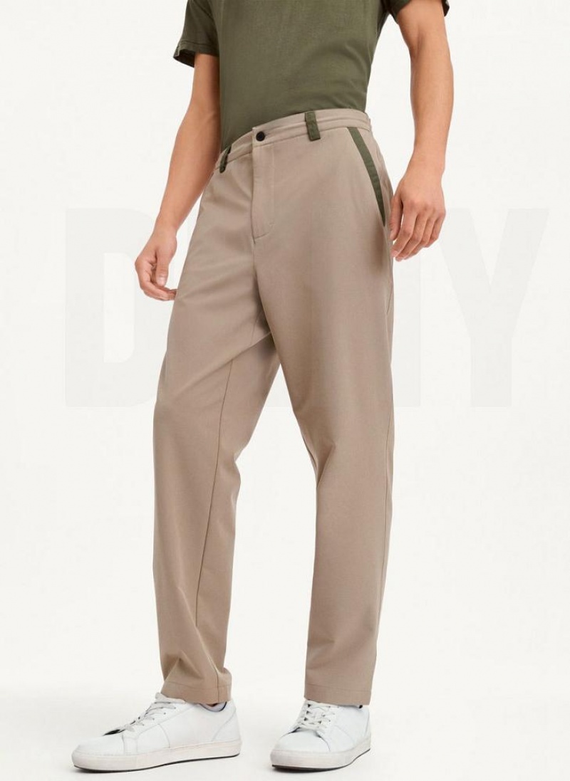 Παντελονι DKNY Olive Trim Elastic waist ανδρικα Χακί | Greece_D0861