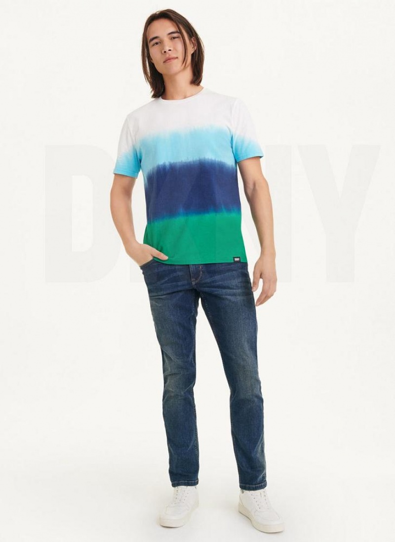 μπλουζακια DKNY Ombre Dip Dye ανδρικα μπλε | Greece_D1723