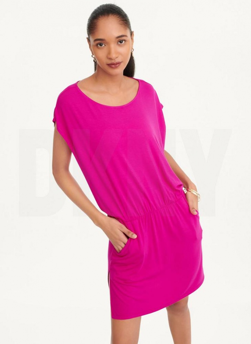 Μαγιό DKNY Open Side Tunic γυναικεια μωβ | Greece_D0369