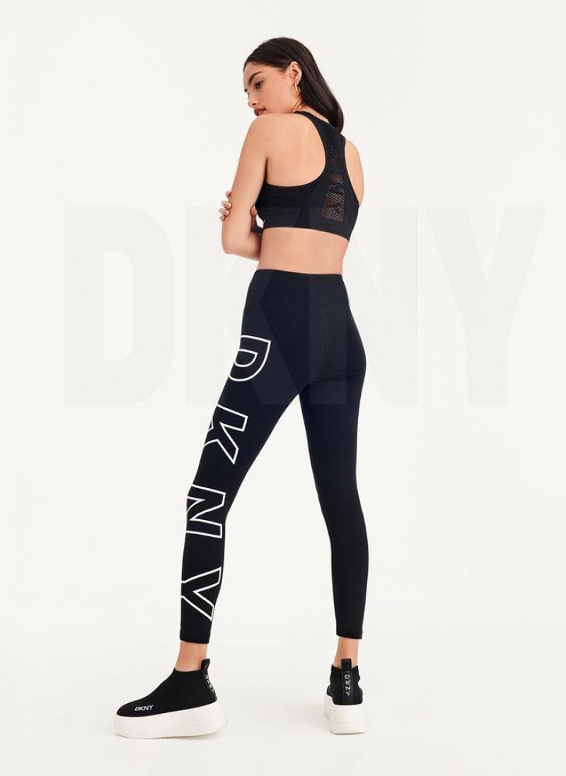 Κολαν DKNY Outline Logo γυναικεια ασπρα | Greece_D1219