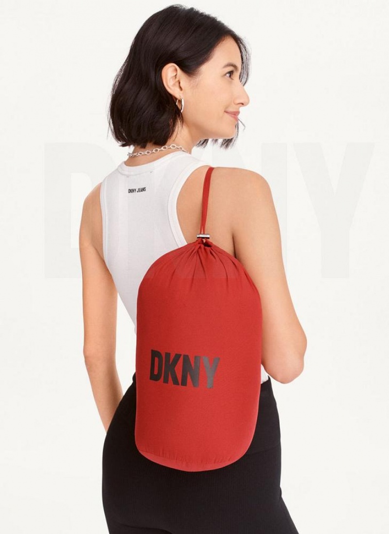 παλτό DKNY Packable Vestie Walker γυναικεια κοκκινα | Greece_D1867