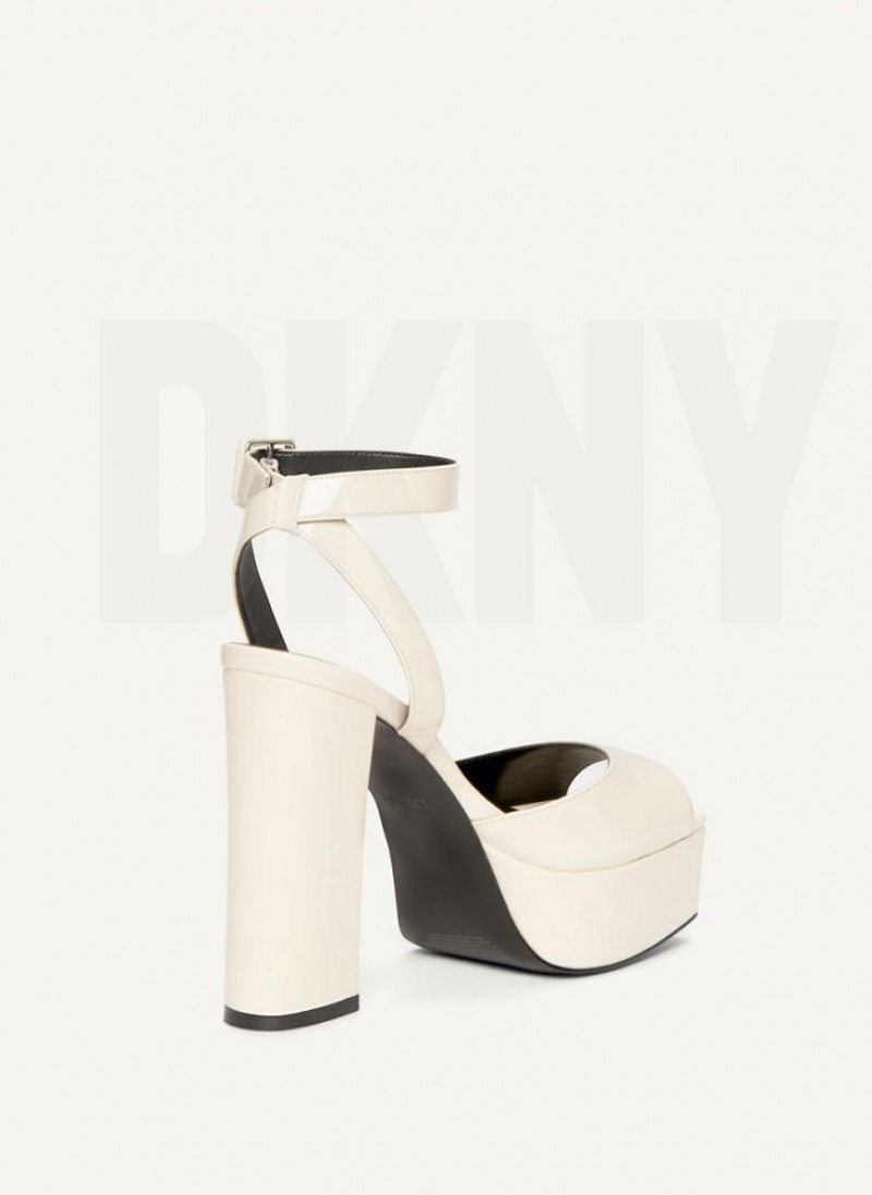 Τακούνια DKNY Party flatforms γυναικεια Μπεζ | Greece_D0391